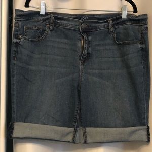 Loft Outlet Size 16 Denim Bicycle Shorts